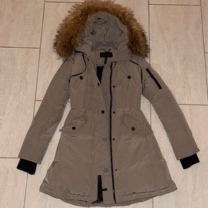 BCBG Fur Hood Puffer